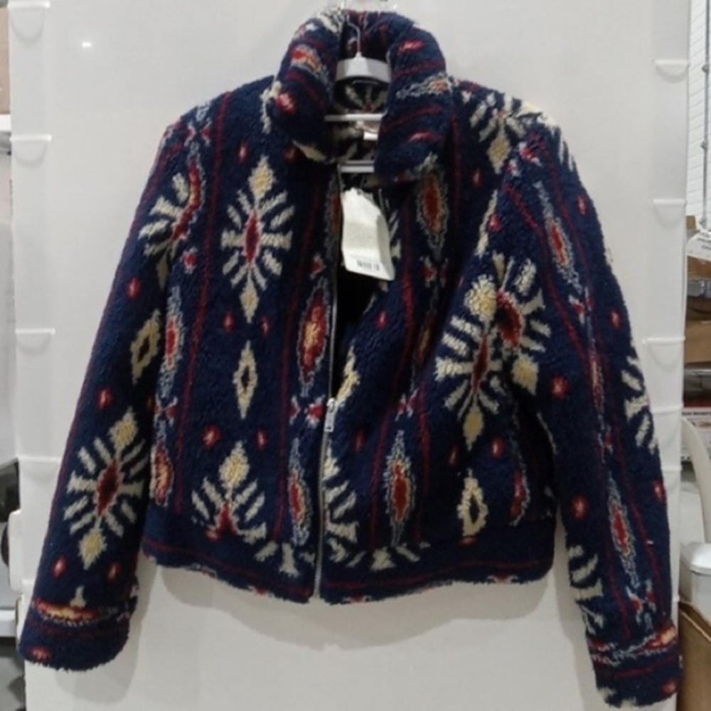 WOMEN'S BAND OF GYSPYS COLLECTIVE MELROSE JACKET - SMALL - NAVY/GARNET